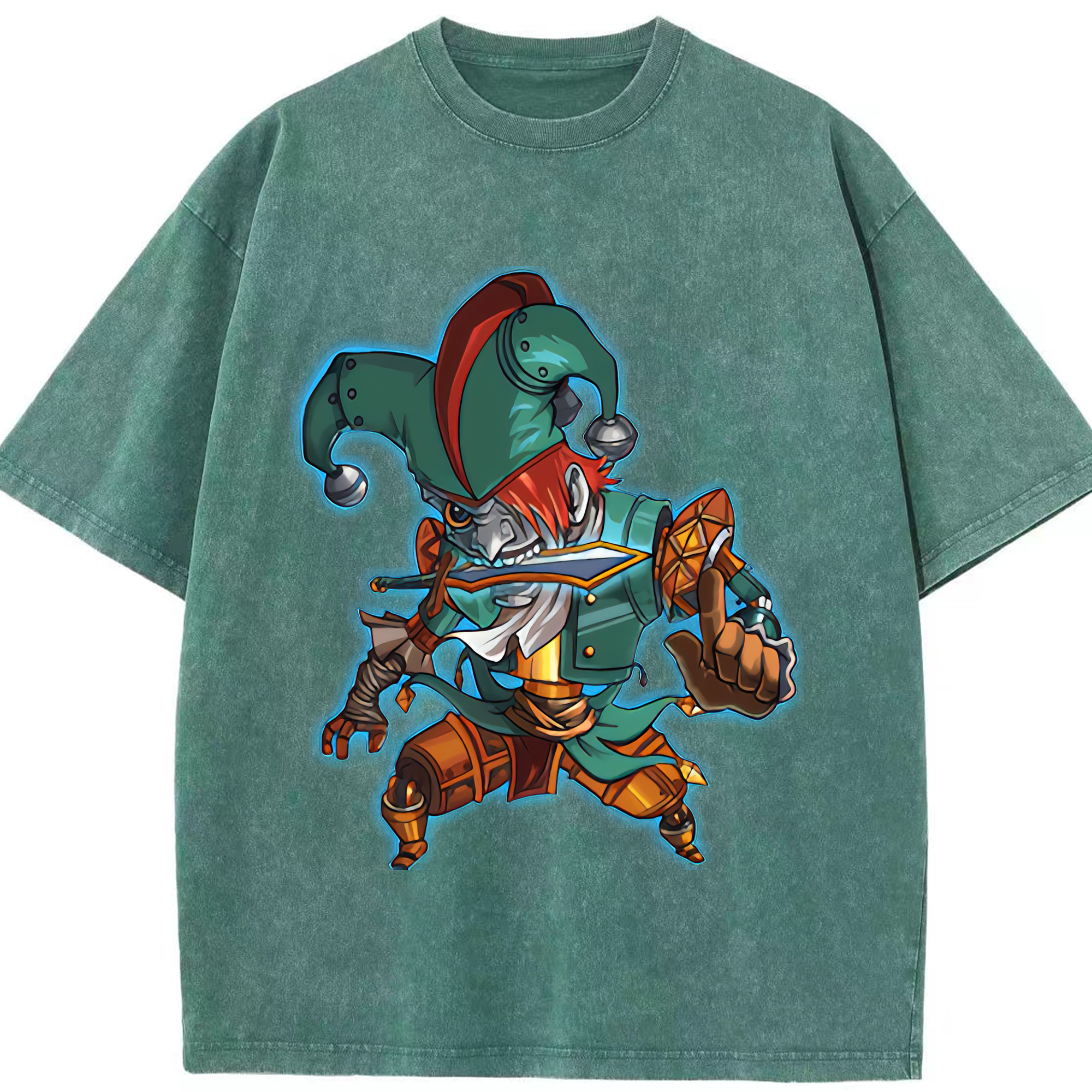 リーグ・オブ・レジェンド League of Legends LOL 綿100% ヴィンテージ風 半袖Tシャツ（フロントプリント）